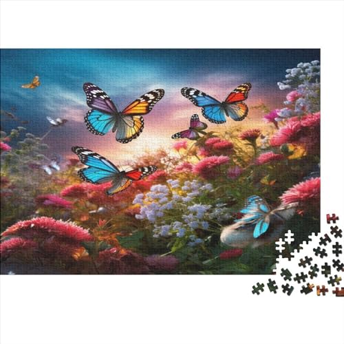 Schmetterlinge und Blumen Adultos Puzzle 1000 Piezas Libellen para Decoración Del Hogar Juego De Rompecabezas Educational Game Regalo De Navidad Y Cumpleaños Stress Relief Toy 1000pcs (75x50cm) von IAIODFSAN