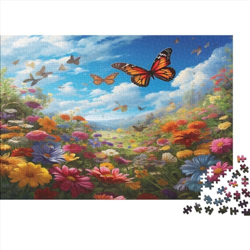 Schmetterlinge und Blumen Puzzle para Adultos 1000 Piezas Libellen Decoración Educational Game Regalo De Navidad Y Cumpleaños Juego De Rompecabezas Relajación Y Sabiduría 1000pcs (75x50cm) von IAIODFSAN