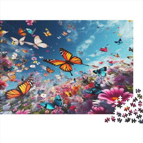 Schmetterlinge und Blumen Puzzles Libellen 1000 Piezas Adultos Decoración Juegos Educativos Regalo De Navidad Y Cumpleaños Juego De Rompecabezas Stress Relief Toy 300pcs (40x28cm) von IAIODFSAN