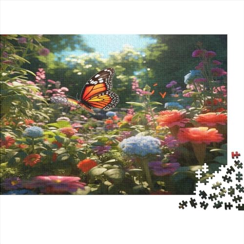 Schmetterlinge und Blumen para Adultos Puzzle 1000 Piezas Libellen Juego De Rompecabezas Decoración Juegos Educativos Regalo De Navidad Y Cumpleaños Stress Relief Toy 1000pcs (75x50cm) von IAIODFSAN