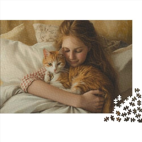 Schönheit Und Kätzchen para Adultos Puzzle 1000 Piezas Wunderschöne Sache Juego De Rompecabezas Decoración Juegos Educativos Regalo De Navidad Y Cumpleaños Stress Relief Toy 1000pcs (75x50cm) von IAIODFSAN