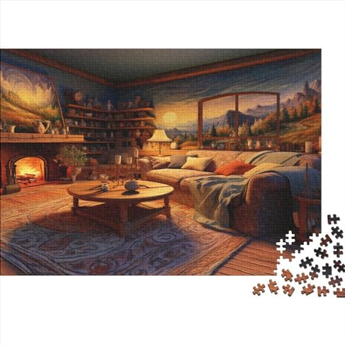 Warmes Zuhause Adultos 1000 Piezas Firmen Puzzle Regalo De Navidad Y Cumpleaños para Decoración Del Hogar EduKatzenartigional Game Juego De Rompecabezas Stress Relief Toy 1000pcs (75x50cm) von IAIODFSAN