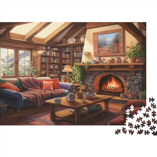 Warmes Zuhause Puzzle Adultos Firmen 1000 Piezas Juego De Rompecabezas para Decoración Del Hogar EduKatzenartigional Game Regalo De Navidad Y Cumpleaños Stress Relief 1000pcs (75x50cm) von IAIODFSAN