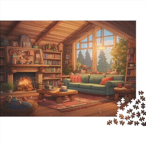 Warmes Zuhause Puzzles para Adultos 1000 Piezas Firmen Juegos EduKatzenartigivos Juego De Rompecabezas para Decoración Del Hogar Regalo De Navidad Y Cumpleaños Stress Relief 1000pcs (75x50cm) von IAIODFSAN