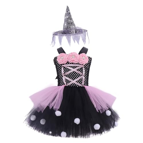 IBAKOM Halloween-Kostüm für Mädchen: Rollenspiel Hexe Cosplay Kostüm Fancy Kleid für Kinder – Karneval Party Rosa 3-4 Jahre IBAKOM Halloween-Kostüm für Mädchen: Rollenspiel Hexe Cosplay Kostüm Fancy Kleid für Kinder – Karneval Party Rosa 3-4 Jahre von IBAKOM