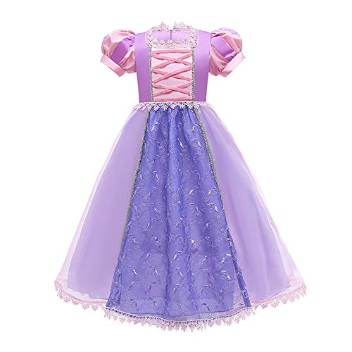IBTOM CASTLE Neue Prinzessin Rapunzel Kleid Kostüm Mädchen Tüll Lang Kleid Kinder Verkleidung Halloween Cosplay Party Festlich Karneval Weihnachten Geburtstag Geschenk Lila 6-7 Jahre IBTOM CASTLE Neue Prinzessin Rapunzel Kleid Kostüm Mädchen Tüll Lang Kleid Kinder Verkleidung Halloween Cosplay Party Festlich Karneval Weihnachten Geburtstag Geschenk Lila 6-7 Jahre von IBTOM CASTLE