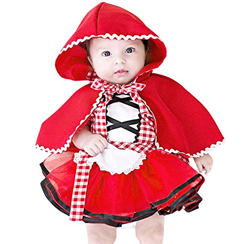 IBTOM CASTLE Säugling Baby Kostüm Halloween, Rotkäppchen 2-TLG. Baby Mädchen Kostüm für Kinder Märchen Prinzessin Verkleidung Karneval Cosplay Fasching Geburtstag Party Kleid Ballkleid 3-6 Monate IBTOM CASTLE Säugling Baby Kostüm Halloween, Rotkäppchen 2-TLG. Baby Mädchen Kostüm für Kinder Märchen Prinzessin Verkleidung Karneval Cosplay Fasching Geburtstag Party Kleid Ballkleid 3-6 Monate von IBTOM CASTLE