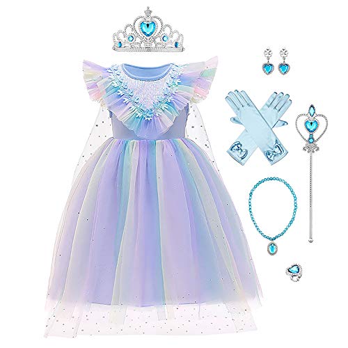 Mädchen Prinzessin ELSA Anna Schneekönigin Eiskönigin Kleid Kinder Tüll Kostüm Weihnachten Halloween Eisprinzessin Verkleidung Karneval Geburtstag Geschenk Ankleiden 03-Blau 4-5 Jahre Mädchen Prinzessin ELSA Anna Schneekönigin Eiskönigin Kleid Kinder Tüll Kostüm Weihnachten Halloween Eisprinzessin Verkleidung Karneval Geburtstag Geschenk Ankleiden 03-Blau 4-5 Jahre von IBTOM CASTLE