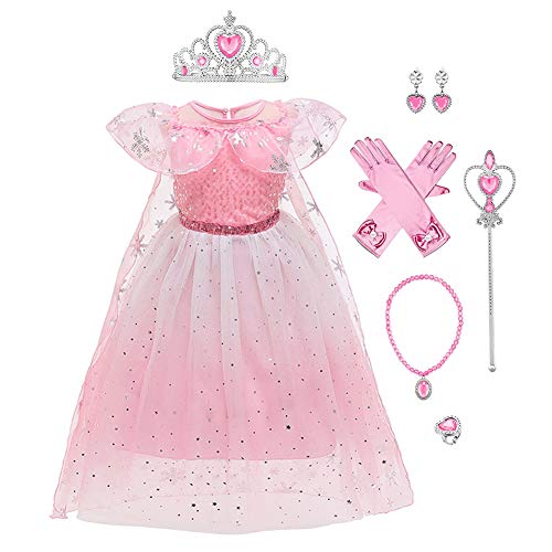 Mädchen Prinzessin ELSA Anna Schneekönigin Eiskönigin Kleid Kinder Tüll Kostüm Weihnachten Halloween Eisprinzessin Verkleidung Karneval Geburtstag Geschenk Ankleiden 03-Hellrosa 4-5 Jahre Mädchen Prinzessin ELSA Anna Schneekönigin Eiskönigin Kleid Kinder Tüll Kostüm Weihnachten Halloween Eisprinzessin Verkleidung Karneval Geburtstag Geschenk Ankleiden 03-Hellrosa 4-5 Jahre von IBTOM CASTLE
