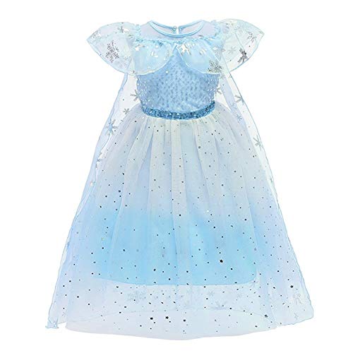 Mädchen Prinzessin ELSA Anna Schneekönigin Eiskönigin Kleid Kinder Tüll Kostüm Weihnachten Halloween Eisprinzessin Verkleidung Karneval Geburtstag Geschenk Ankleiden 04-Blau 7-8 Jahre Mädchen Prinzessin ELSA Anna Schneekönigin Eiskönigin Kleid Kinder Tüll Kostüm Weihnachten Halloween Eisprinzessin Verkleidung Karneval Geburtstag Geschenk Ankleiden 04-Blau 7-8 Jahre von IBTOM CASTLE