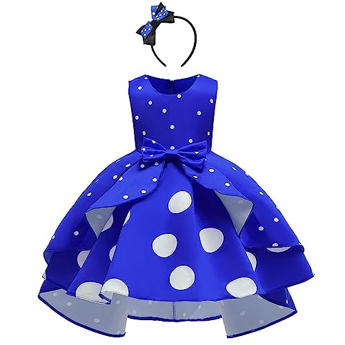 Minnie Mouse Kleid Mädchen Weihnachten Karneval Halloween Verkleiden Kostüm Vintage Polka Dot Prinzessin Tutu Hi-Lo Partykleid mit Maus Ohren Stirnband Geburtstag Festlich Outfit Blau 18-24 Monate Minnie Mouse Kleid Mädchen Weihnachten Karneval Halloween Verkleiden Kostüm Vintage Polka Dot Prinzessin Tutu Hi-Lo Partykleid mit Maus Ohren Stirnband Geburtstag Festlich Outfit Blau 18-24 Monate von IBTOM CASTLE