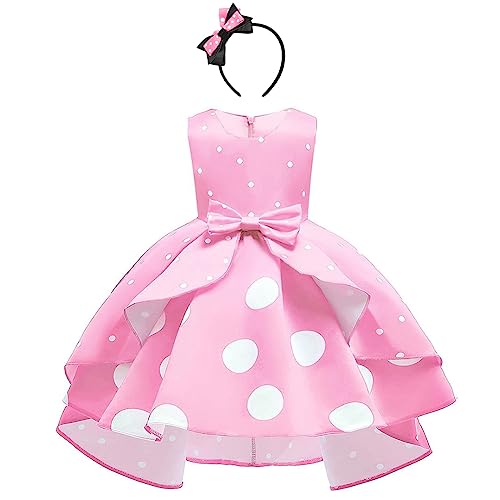 Minnie Mouse Kleid Mädchen Weihnachten Karneval Halloween Verkleiden Kostüm Vintage Polka Dot Prinzessin Tutu Hi-Lo Partykleid mit Maus Ohren Stirnband Geburtstag Festlich Outfit Rosa 18-24 Monate Minnie Mouse Kleid Mädchen Weihnachten Karneval Halloween Verkleiden Kostüm Vintage Polka Dot Prinzessin Tutu Hi-Lo Partykleid mit Maus Ohren Stirnband Geburtstag Festlich Outfit Rosa 18-24 Monate von IBTOM CASTLE