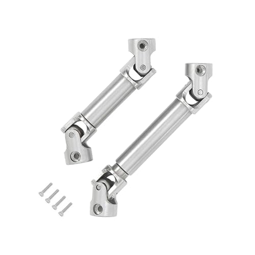 ICDKOYK 2 stücke Universal Antriebsgelenk Ascent18 Aluminium Legierung Für Crawler Design Silber RC Auto Zubehör Ersatzteile von ICDKOYK