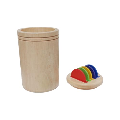 ICDKOYK Frühe Bildung Spielzeug für Kindergarten Farbe Kognition und Koordination Kinder Puzzle Farbe Klassifizierung Tasse Holz, Typ+5 von ICDKOYK