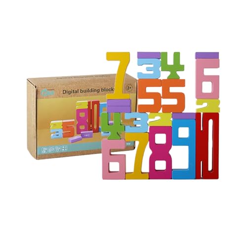 ICDKOYK Lernspielzeug aus Holz, Bausteine, mathematische Fähigkeiten, Zahlenblöcke, Spielzeug für Kinder, Lernspielzeug, Holzklötze, Typ+2 von ICDKOYK