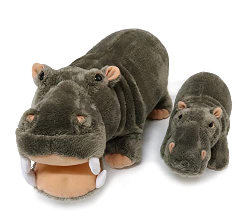 Ice King Bear Mama und Baby Stofftiere Set Zoo Wildtiere (Hippo) von ICE KING BEAR