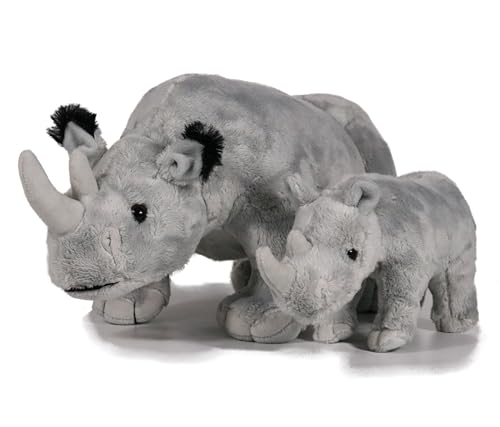 Ice King Bear Mama und Baby Stofftiere Set Zoo Wildtiere (Rhino) von ICE KING BEAR