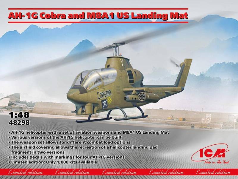 AH-1G Cobra and M8A1 US Landing Mat - Limited Edition von ICM