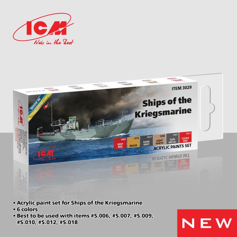 Acrylic Paint Set - Ships of the Kriegsmarine [6 x 12 ml] von ICM