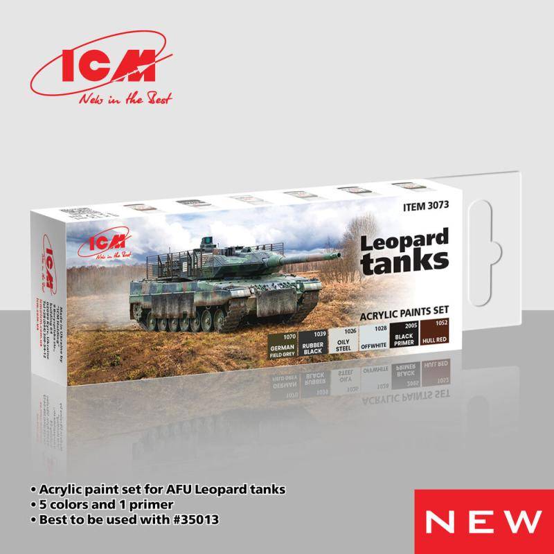 Acrylic paint set - Leopard tanks von ICM