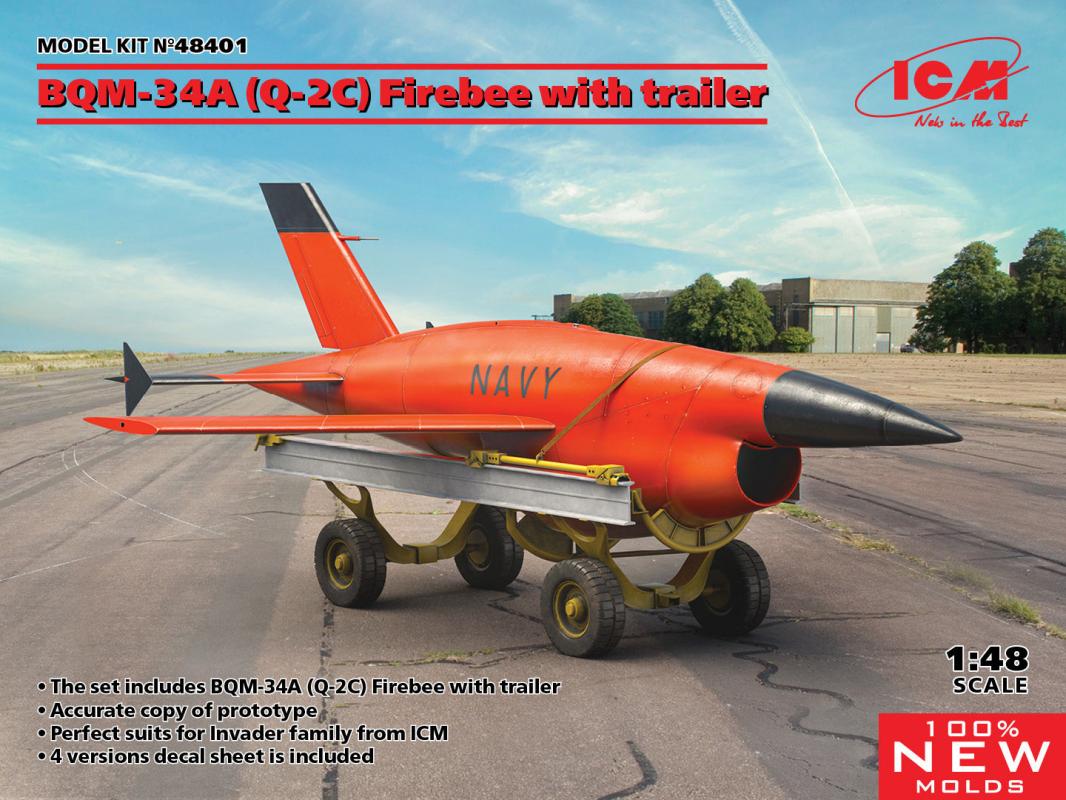 BQM-34A (Q-2C) Firebee with trailer (1 airplane and trailer) von ICM