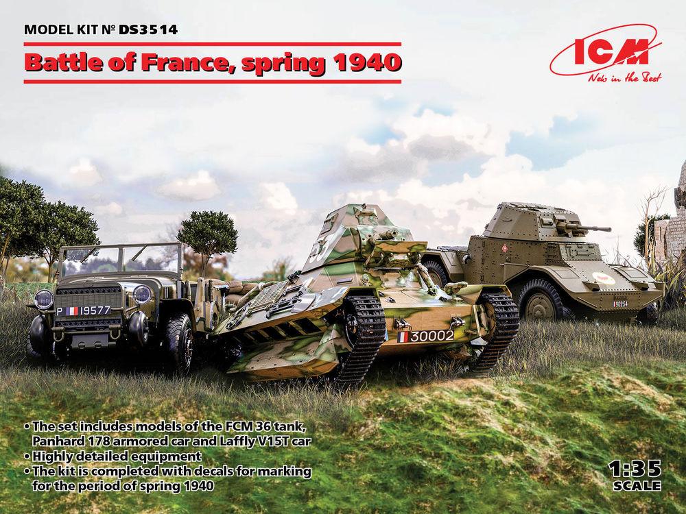 Battle of France - Spring 1940 (Panhard 178 AMD-35, FCM 36, Laffly V15T) von ICM