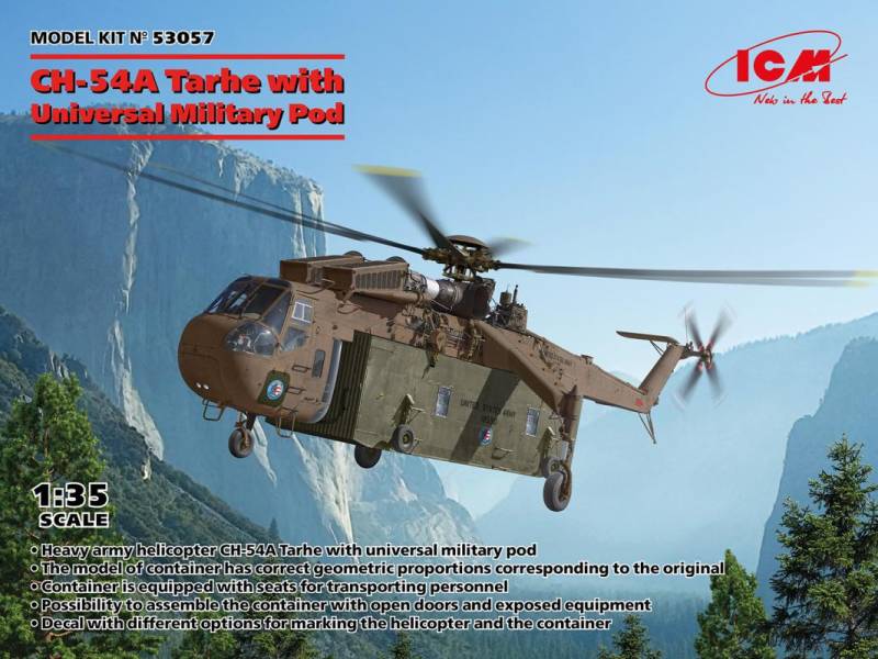 CH-54A Tarhe with Universal Military Pod von ICM