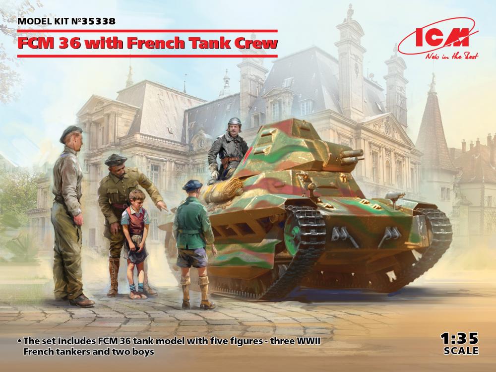 FCM 36 with French Tank Crew von ICM