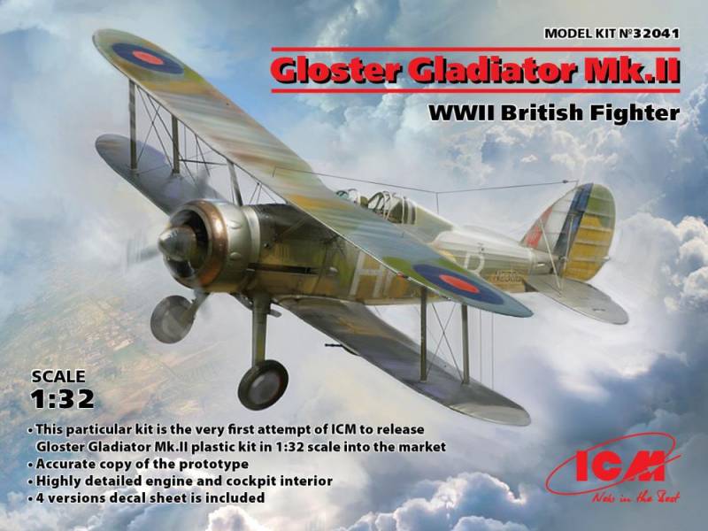 Gloster Gladiator Mk.II, WWII British Fighter von ICM