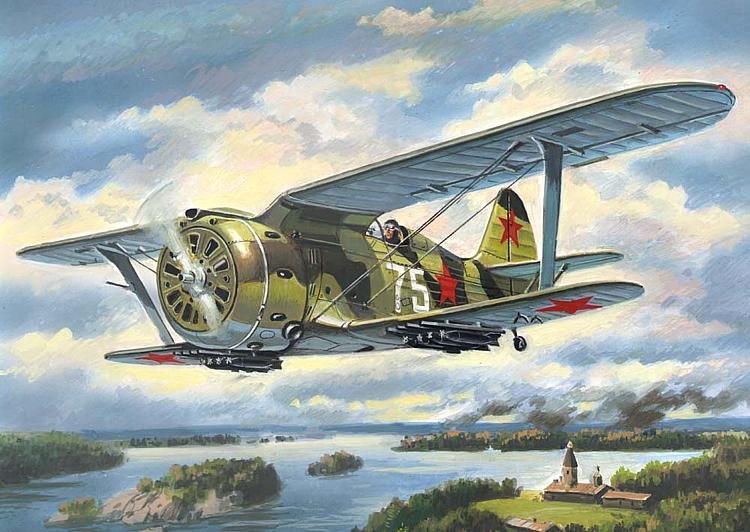 I-153, WWII Soviet Biplane Fighter von ICM