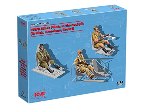 ICM 1:32 - WWII Allies Pilots in The Cockpit (GB, US, RU) von ICM