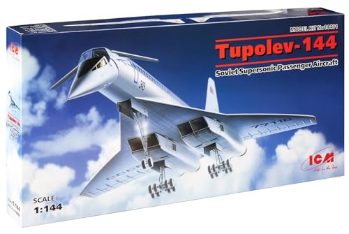 ICM 14401 14401-1/144 Tu-144. Soviet Supersonic Passenger Aircraft, schwarz von ICM