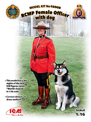 ICM 16008 Hund Figuren RCMP Female Officer with Dog, Schwarz, Large von ICM