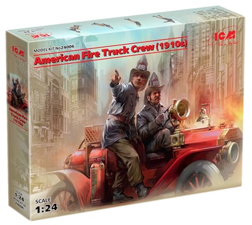 ICM 24006 American Fire Truck Crew(1910s) 2 Figures, Schwarz von ICM