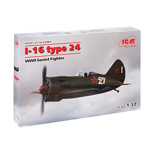 ICM 32001 Modellbausatz I-16 Type 24 WWII Soviet Fighter, Schwarz von ICM