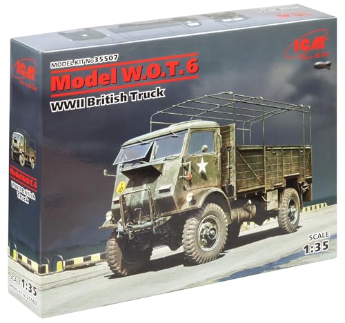 ICM 35507 Model W.O.T.6,WWII British Truck Militär Modellbausatz, grau von ICM