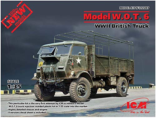 ICM 35507 Model W.O.T.6,WWII British Truck Militär Modellbausatz, grau von ICM