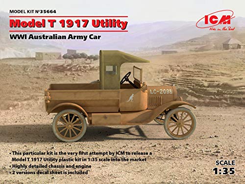 ICM 35664 Modellbausatz T 1917 Utility WWI Australian Army Car, Schwarz von ICM