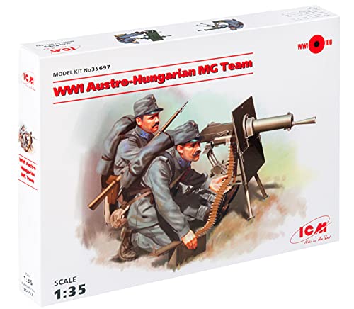 ICM 35697 Figur WWI Austro-Hungarian MG Team, Schwarz, Mittel von ICM