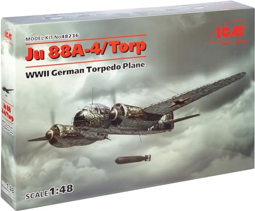 ICM 48236 Modellbausatz Ju 88A-4 Torp/A-17 WWII German Torpedo Plane, Grau von ICM