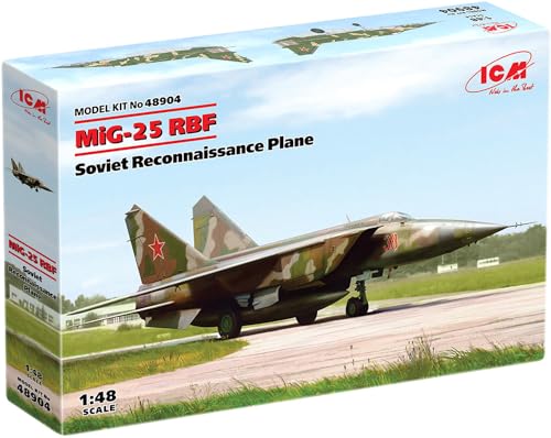 ICM 48904 Modellbausatz MiG-25 RBF, Soviet Reconnaissance Plane, Schwarz von ICM