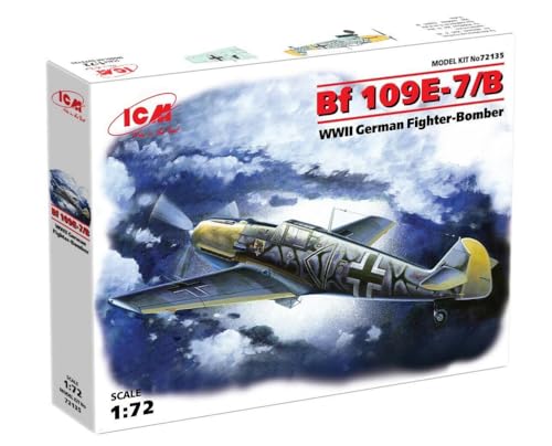 ICM 72135 1:72-Messerschmitt Bf 109E-7/B Jäger/Bomber, schwarz von ICM