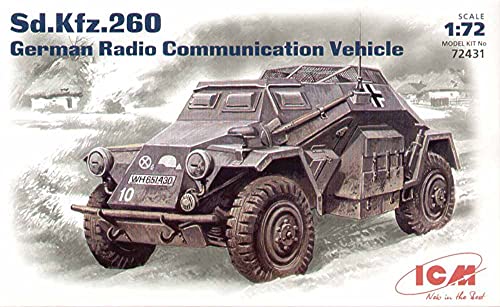 ICM 72431 72431-Sd.Kfz. 260 German Radio Communication Vehicle, schwarz, Medium von ICM