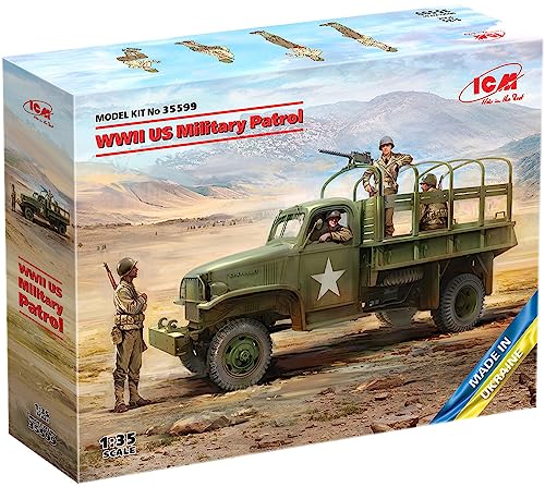 ICM 35599-1:35 WWII US Military Patrol (G7107 with MG M1919A4) - Neu von ICM