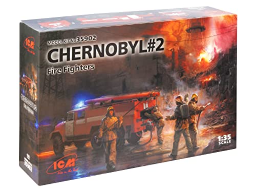 ICM ICM35902 1:35-Chernobyl#2 Feuerwehrleute, Schwarz, XXL von ICM