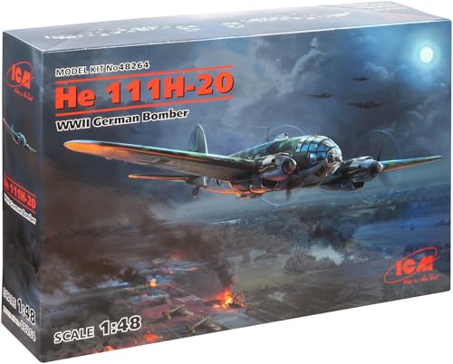 ICM ICM48264 1:48-He 111H-20, WWII German Bomber, Rot von ICM