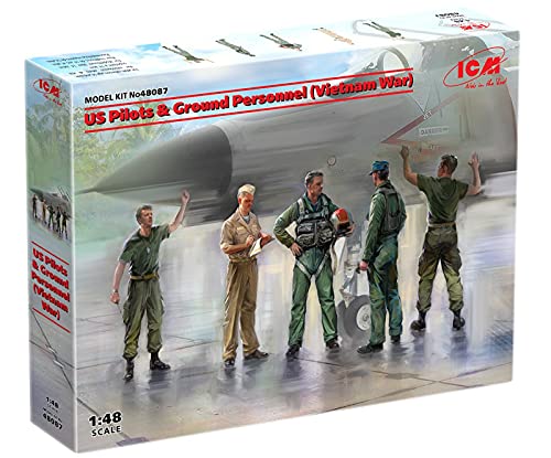 ICM 48087 - 1:48 US Pilots & Ground Personnel (Vietnam War) (5 figures) - Neu von ICM