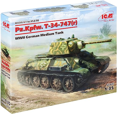 ICM Modellbausatz Pz.Kpfw.T-34-747(R) Wwii German Mediumtan von ICM