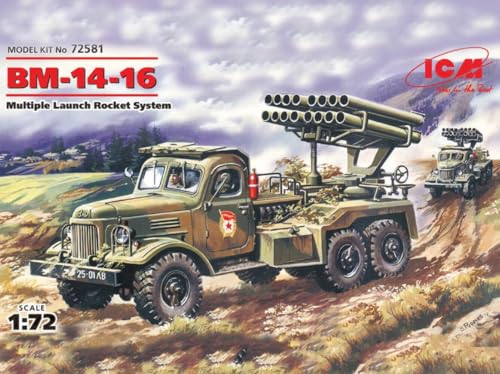 Leiter-Montage-Set kompatibel mit BM-14-16 KATIUSHA MULTIPLE LAUNCH ROCKET SYSTEM ON ZIL-157 BASE KIT 1:72 ICM ICM72581 von ICM