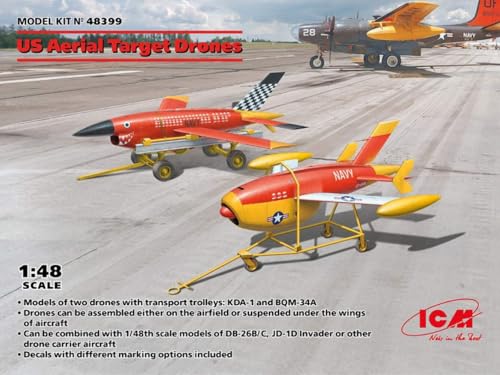 Leiter-Montageset kompatibel mit US Aerial TARGET DRONS KIT 1:48 ICM ICM48399 von ICM